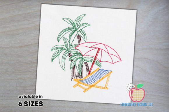 Beach Scene with Chairs Embroidery Design Review