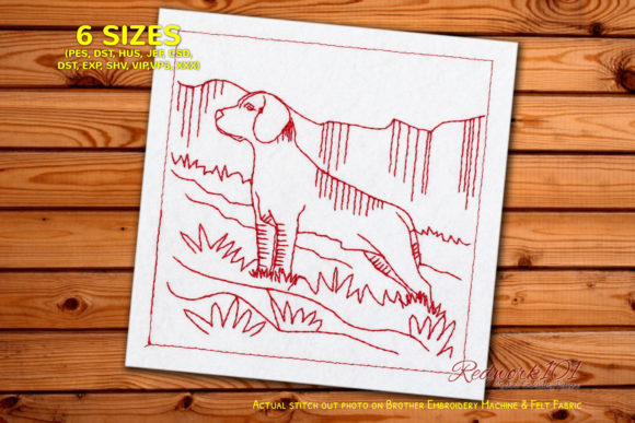 Beagle Dog Breed: Perfect Redwork for Holiday Gifts