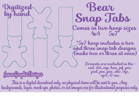 Bear Snap Tabs in the Hoop: Embroidery Designer’s Review