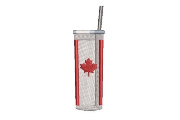 Canadian Flag 20 Oz Tumbler Wrap Embroidery Tested