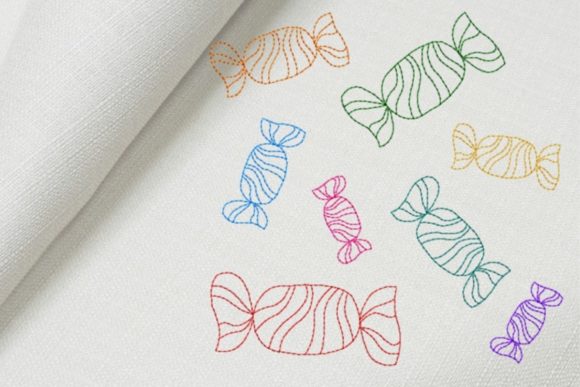 Candy Embroidery Design: Sweet Handmade Charm for Personalized Gifts