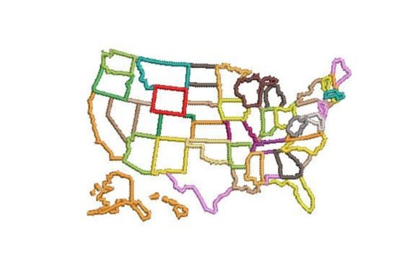 Customizable Map of the US for Small Business Merch