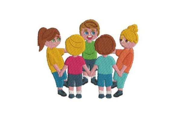 Evaluating People Holding Hands Embroidery for Shops