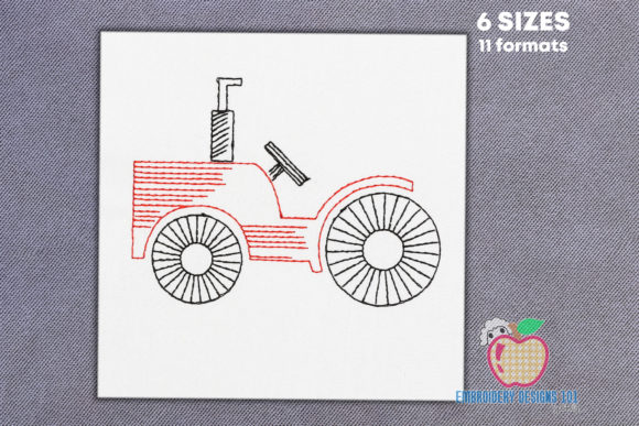 Farm Tractor for Children Embroidery Design Review