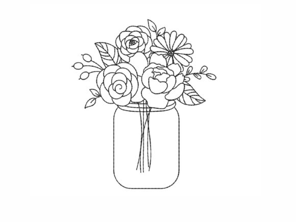 Flowers in a Vase – Seasonal Embroidery Review