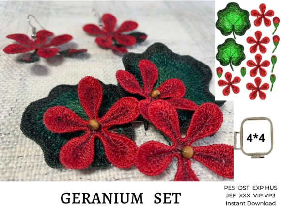 Geranium Flower Embroidery: A Seasonal Design Review