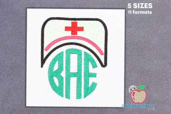 Nurse Cap with Monogram Applique: Real Stitch Review