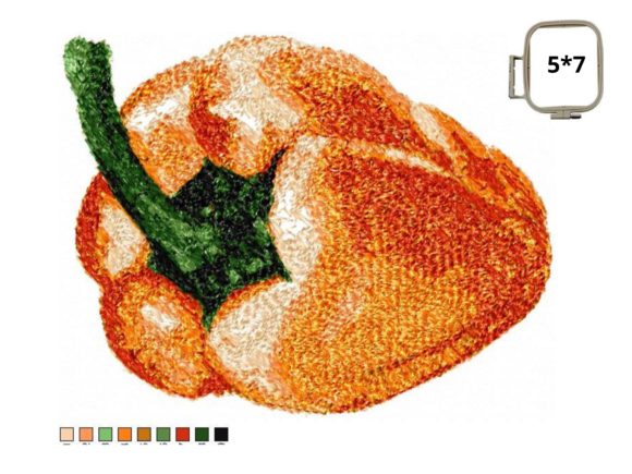 Pepper Embroidery Design: Perfect for Cozy Seasonal Creations