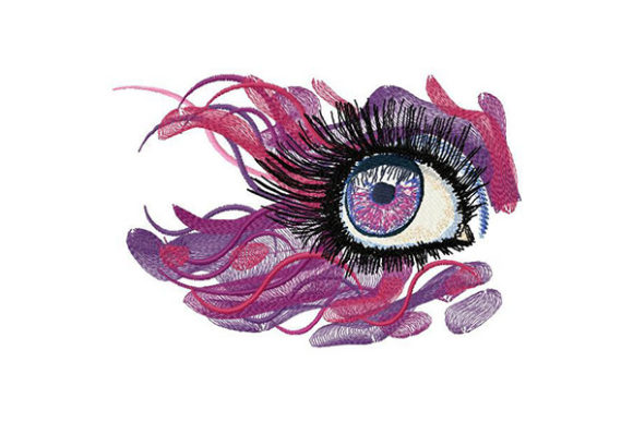 Psychedelic Eye Embroidery Design for Holiday & Seasonal Products