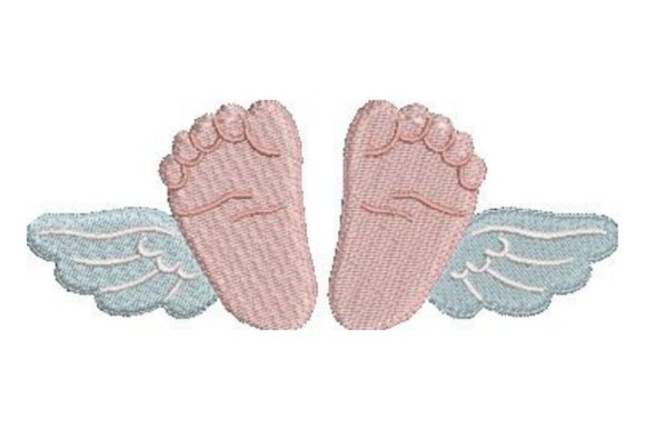 Reviewing Baby Feet with Wings Embroidery Design