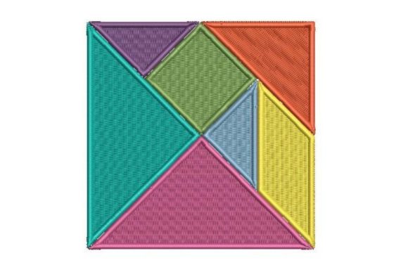 Tangram Embroidery Design Review for Boutique Sweatshirt Collection