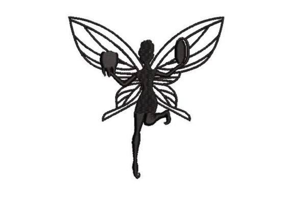 Tooth Fairy Silhouette: A Craft Fair Embroidery Review